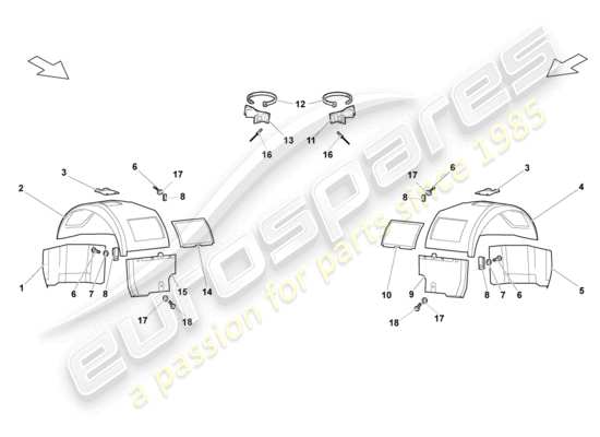 a part diagram from the Lamborghini LP640 Coupe (2008) parts catalogue