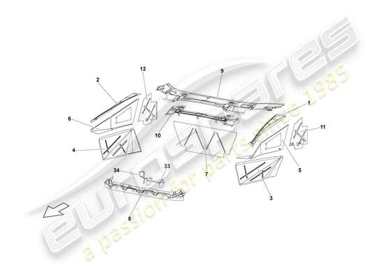 a part diagram from the Lamborghini LP640 Coupe (2008) parts catalogue