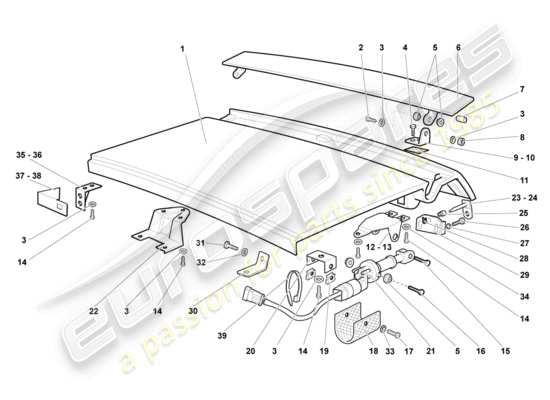 a part diagram from the Lamborghini LP640 Coupe (2008) parts catalogue