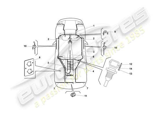 a part diagram from the Lamborghini LP640 Coupe (2008) parts catalogue