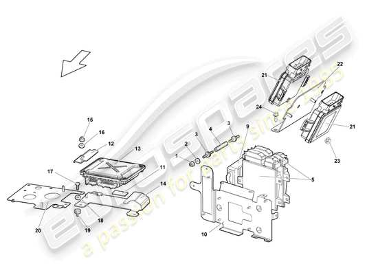 a part diagram from the Lamborghini LP640 Coupe (2008) parts catalogue