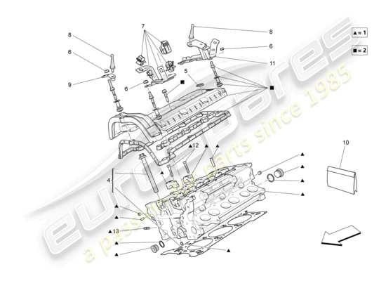 a part diagram from the Maserati Ghibli (2014-2016) parts catalogue