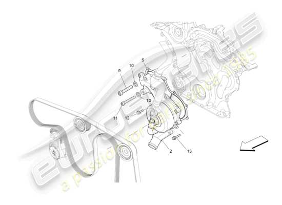 a part diagram from the Maserati Ghibli (2014-2016) parts catalogue