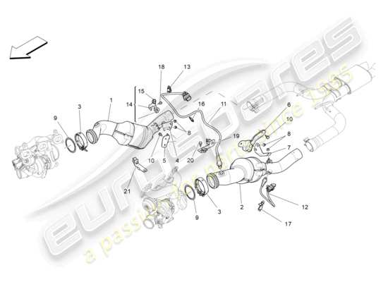 a part diagram from the Maserati Ghibli (2014-2016) parts catalogue