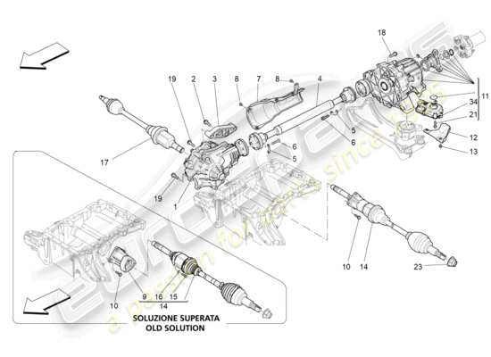 a part diagram from the Maserati Ghibli (2014-2016) parts catalogue