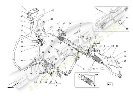 a part diagram from the Maserati Ghibli (2014-2016) parts catalogue