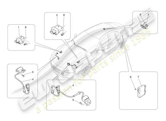 a part diagram from the Maserati Ghibli (2014-2016) parts catalogue