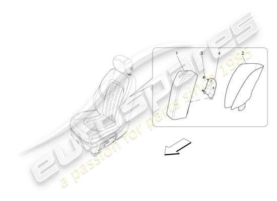 a part diagram from the Maserati Ghibli (2014-2016) parts catalogue