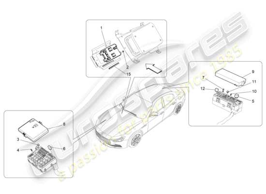 a part diagram from the Maserati Ghibli (2014-2016) parts catalogue