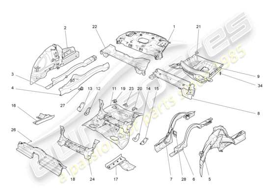 a part diagram from the Maserati Ghibli (2014-2016) parts catalogue