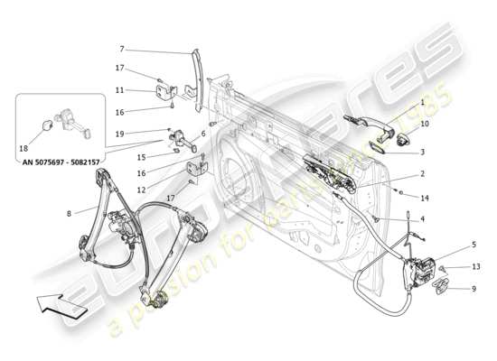 a part diagram from the Maserati Ghibli (2014-2016) parts catalogue