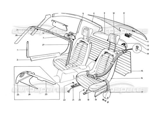 a part diagram from the Ferrari 246 parts catalogue