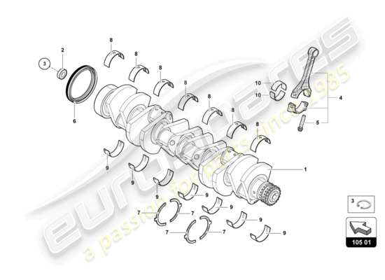 a part diagram from the Lamborghini Aventador Ultimae parts catalogue