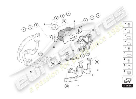 a part diagram from the Lamborghini Aventador Ultimae parts catalogue