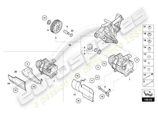 a part diagram from the Lamborghini Aventador Ultimae parts catalogue