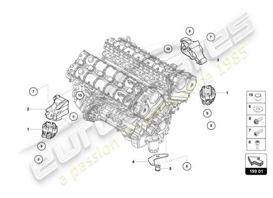 a part diagram from the Lamborghini Aventador Ultimae parts catalogue