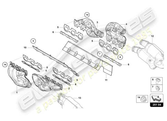 a part diagram from the Lamborghini Aventador Ultimae parts catalogue