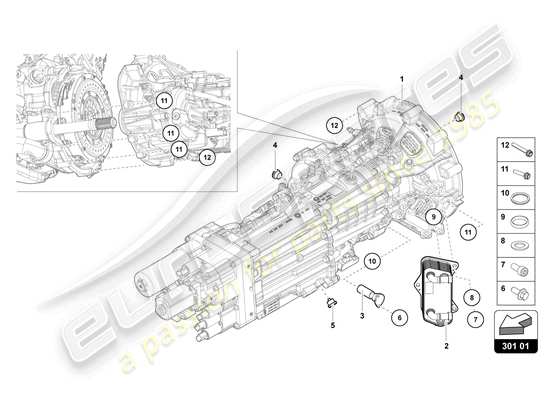 a part diagram from the Lamborghini Aventador Ultimae parts catalogue