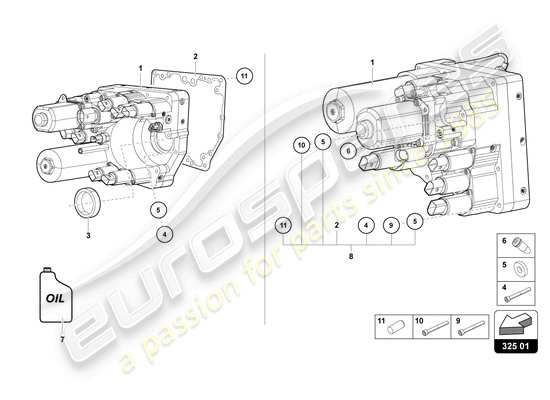 a part diagram from the Lamborghini Aventador Ultimae parts catalogue