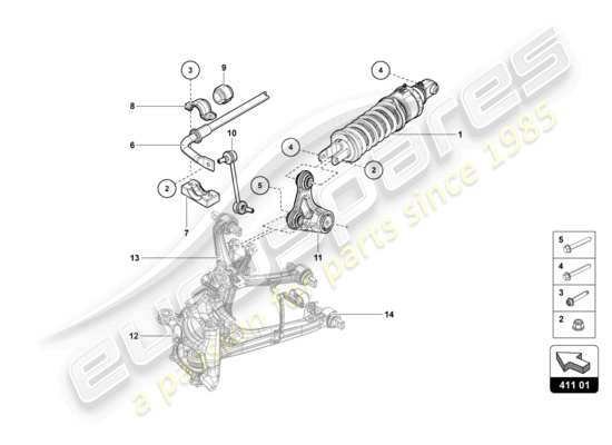 a part diagram from the Lamborghini Aventador Ultimae parts catalogue