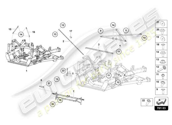 a part diagram from the Lamborghini Aventador Ultimae parts catalogue