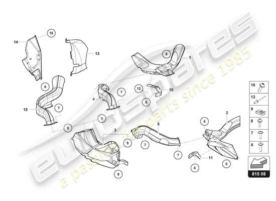 a part diagram from the Lamborghini Aventador Ultimae parts catalogue