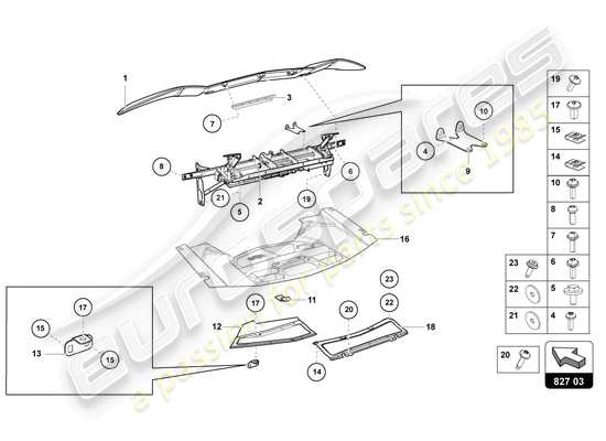 a part diagram from the Lamborghini Aventador Ultimae parts catalogue