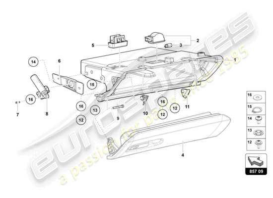 a part diagram from the Lamborghini Aventador Ultimae parts catalogue