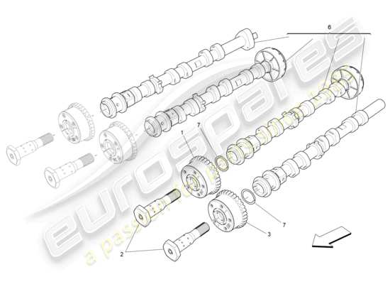 a part diagram from the Maserati Ghibli (2014-2016) parts catalogue