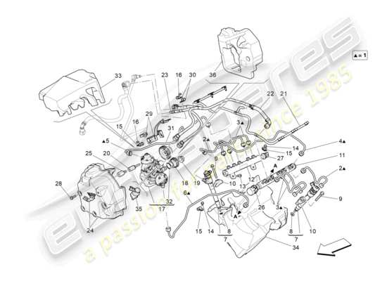 a part diagram from the Maserati Ghibli (2014-2016) parts catalogue