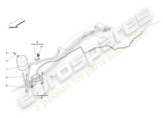 a part diagram from the Maserati Ghibli (2014-2016) parts catalogue