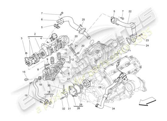 a part diagram from the Maserati Ghibli (2014-2016) parts catalogue