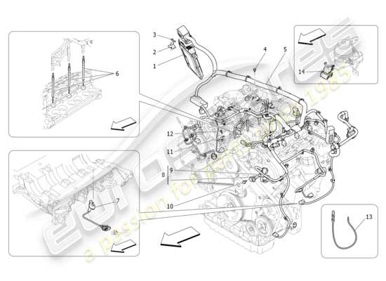 a part diagram from the Maserati Ghibli (2014-2016) parts catalogue