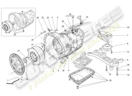 a part diagram from the Maserati Ghibli (2014-2016) parts catalogue