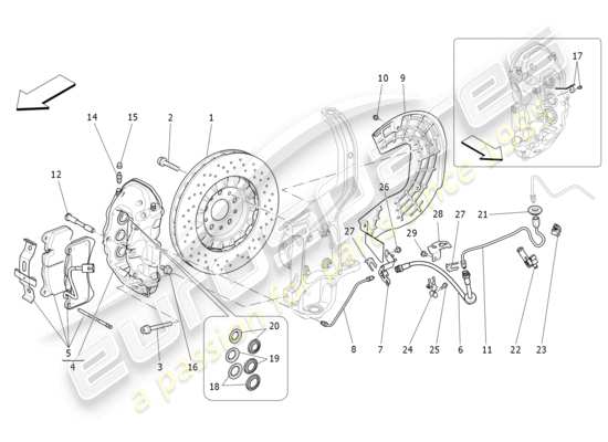 a part diagram from the Maserati Ghibli (2014-2016) parts catalogue