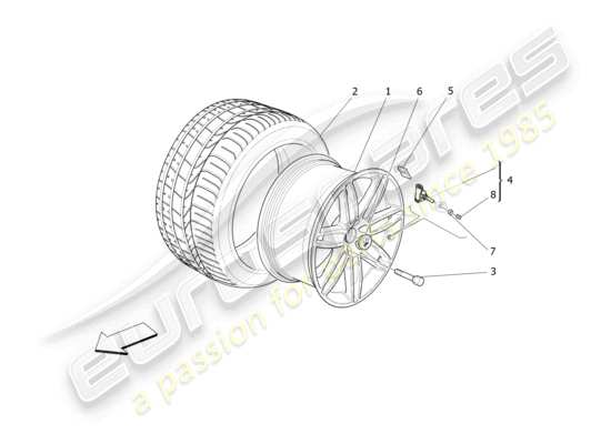 a part diagram from the Maserati Ghibli (2014-2016) parts catalogue