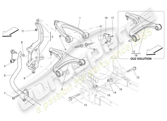 a part diagram from the Maserati Ghibli (2014-2016) parts catalogue