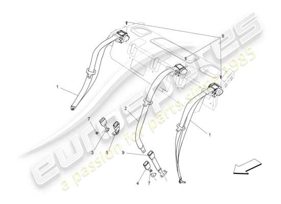 a part diagram from the Maserati Ghibli (2014-2016) parts catalogue