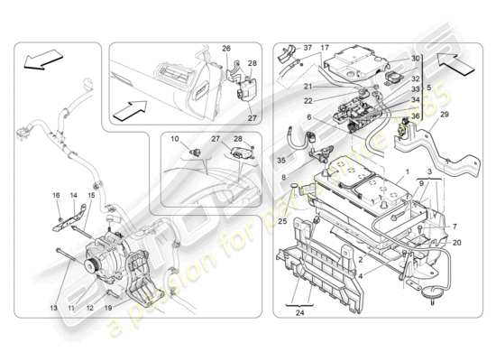 a part diagram from the Maserati Ghibli (2014-2016) parts catalogue