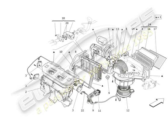 a part diagram from the Maserati Ghibli (2014-2016) parts catalogue