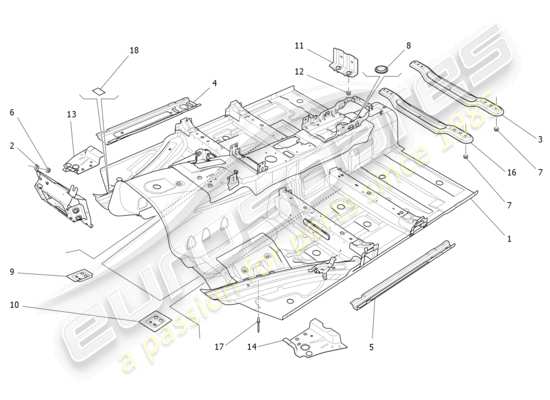 a part diagram from the Maserati Ghibli (2014-2016) parts catalogue