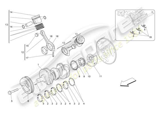 a part diagram from the Maserati Ghibli (2014-2016) parts catalogue