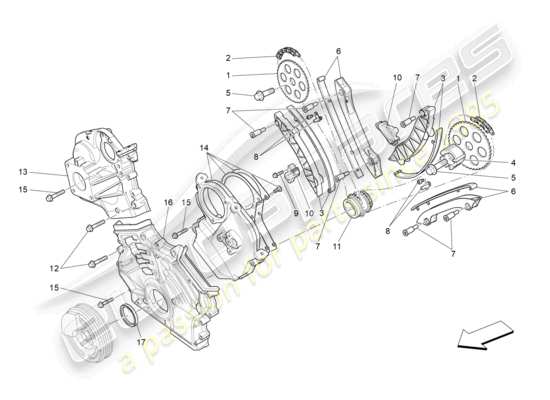 a part diagram from the Maserati Ghibli (2014-2016) parts catalogue