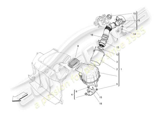 a part diagram from the Maserati Ghibli (2014-2016) parts catalogue