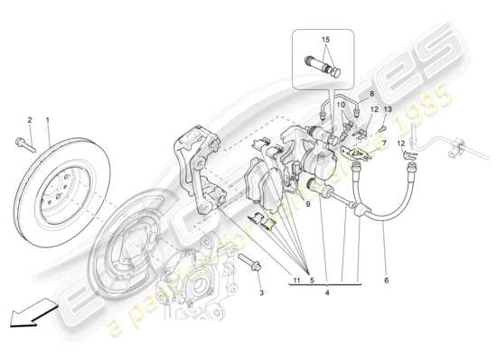 a part diagram from the Maserati Ghibli (2014-2016) parts catalogue