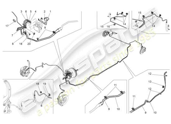 a part diagram from the Maserati Ghibli (2014-2016) parts catalogue