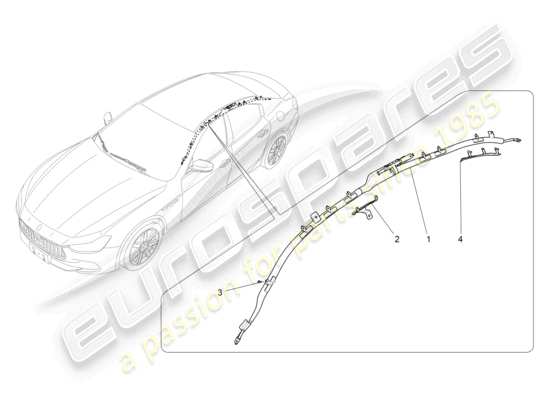 a part diagram from the Maserati Ghibli (2014-2016) parts catalogue