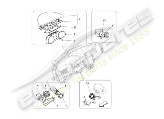 a part diagram from the Maserati Ghibli (2014-2016) parts catalogue