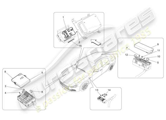 a part diagram from the Maserati Ghibli (2014-2016) parts catalogue