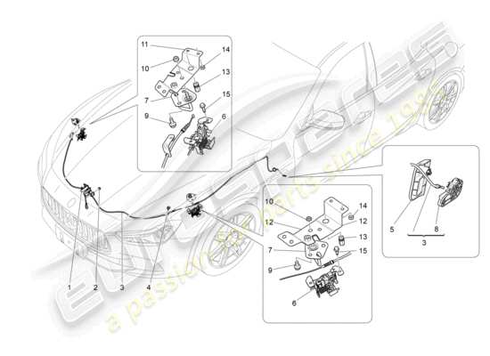 a part diagram from the Maserati Ghibli (2014-2016) parts catalogue